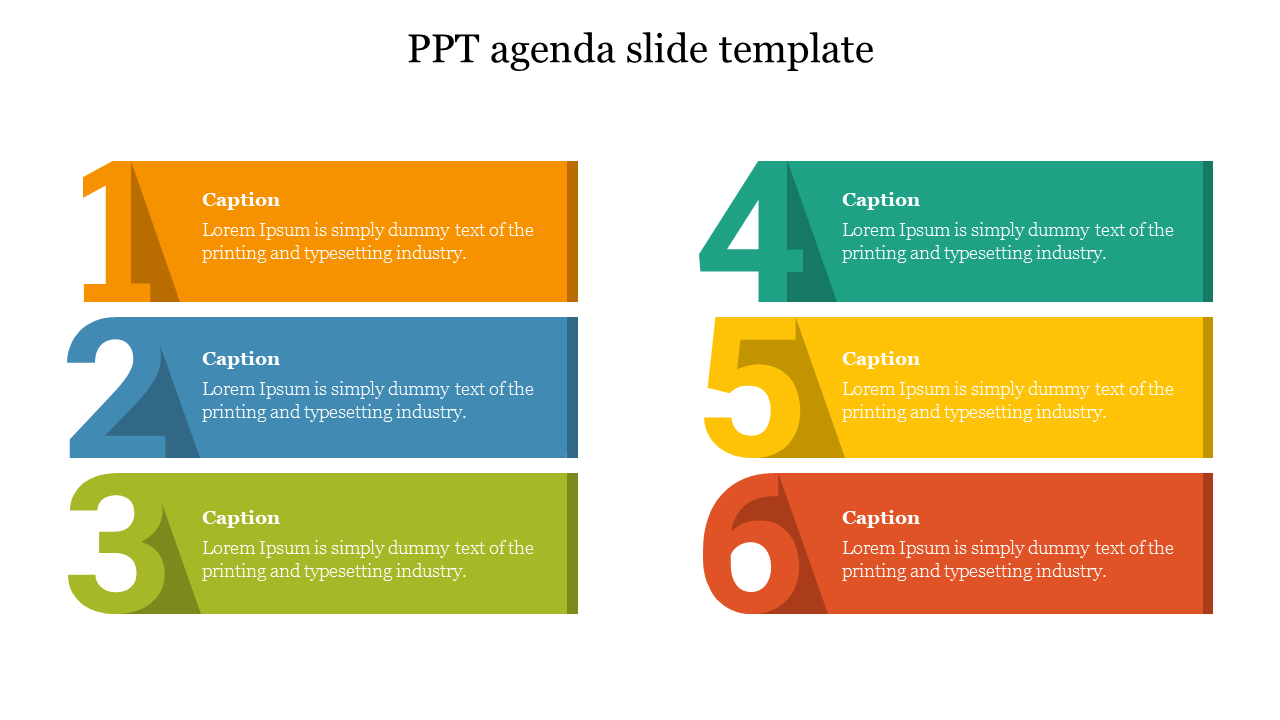 PPT agenda slide template